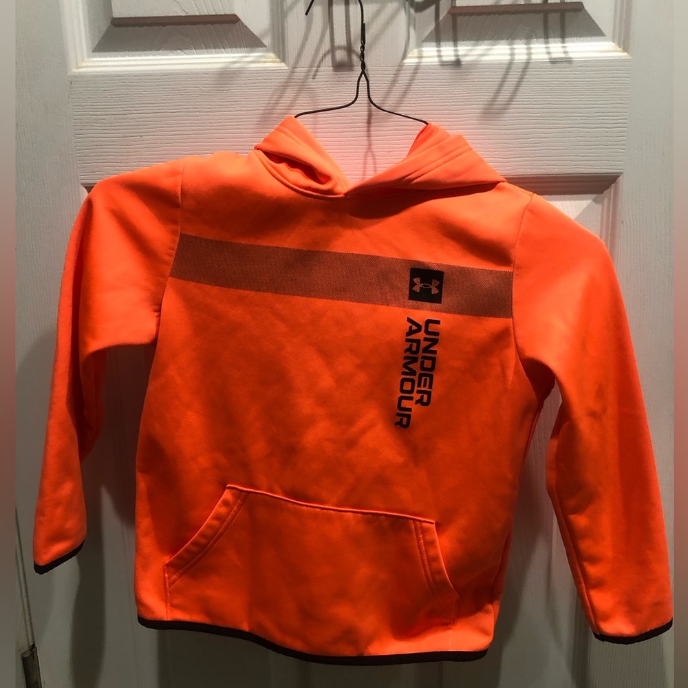 Under Armour Jacket Orange Youth Small Pullover
